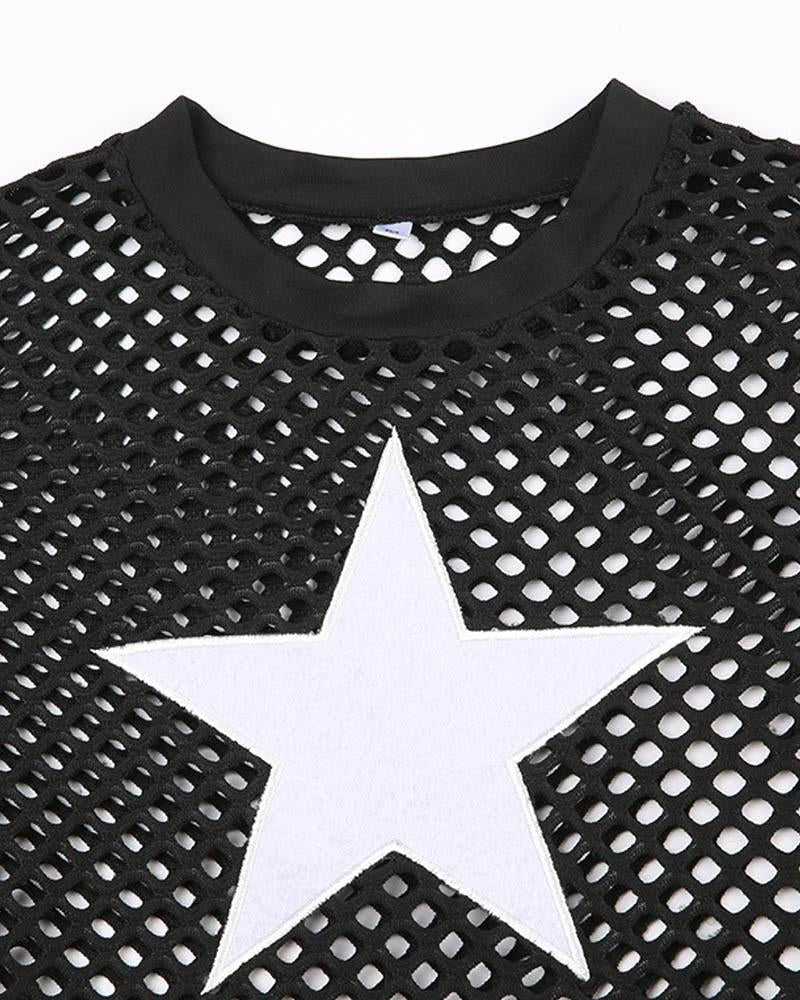 Rockgue Star Mesh Top