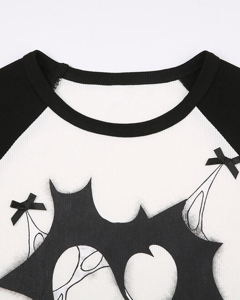 Heart Graphic Raglan T-Shirt