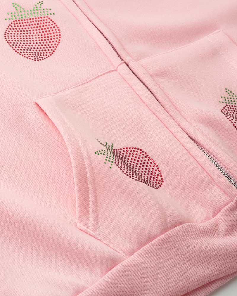 Strawberry Rhinestone Hoodie