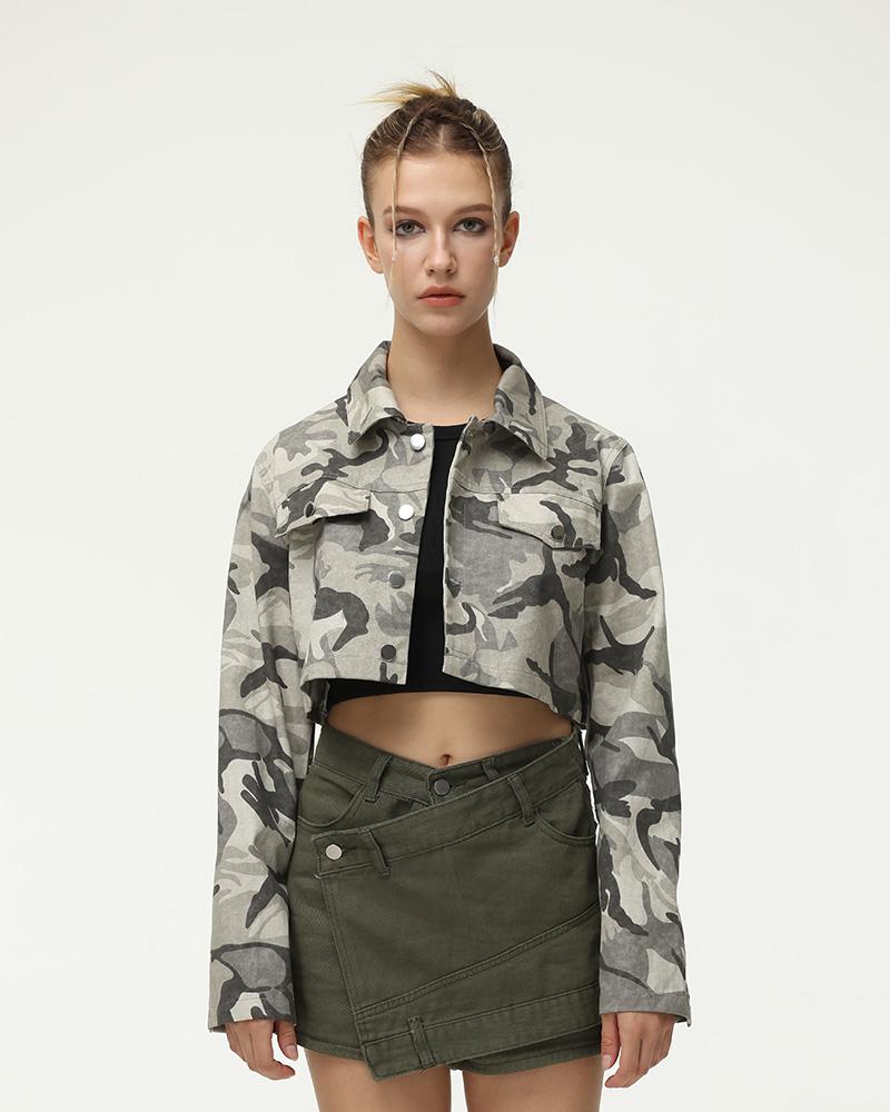 Ionic Camo Cropped Jacket