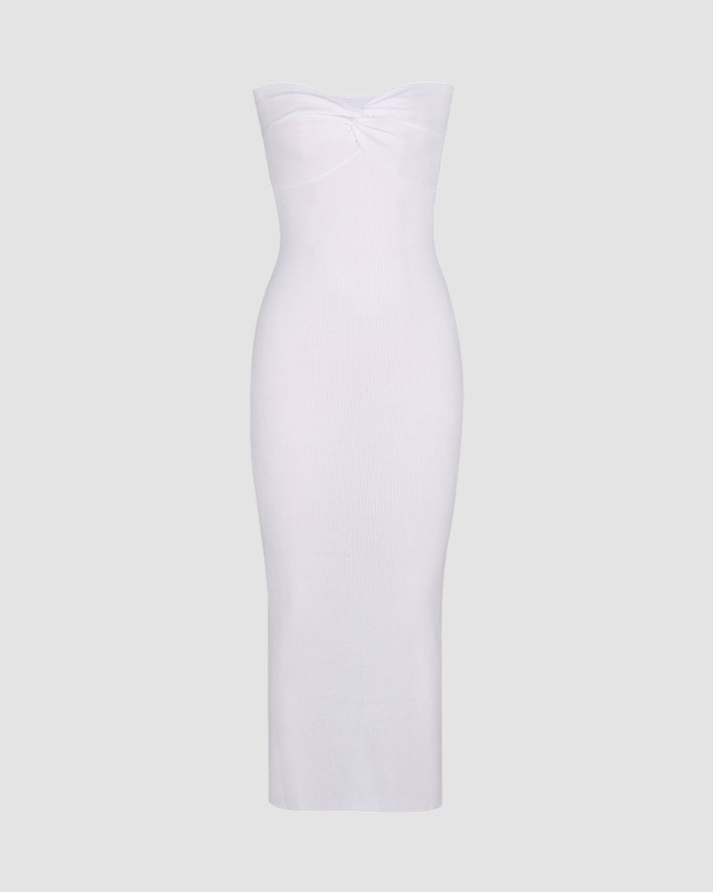 Zinbella Maxi Ribbed Tube Dress