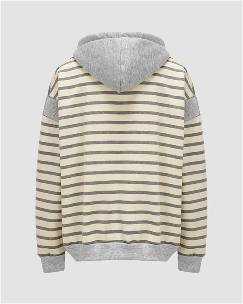 Retro Stripe Oversized Hoodie