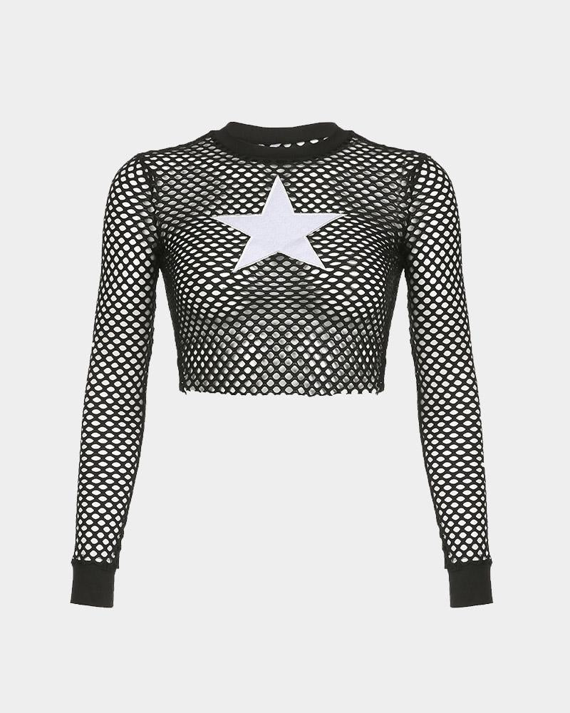 Rockgue Star Mesh Top