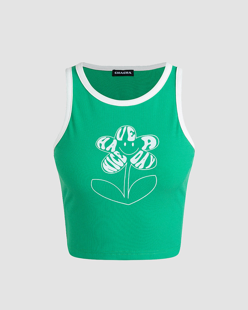 Smiling Bell Flower Tank Top