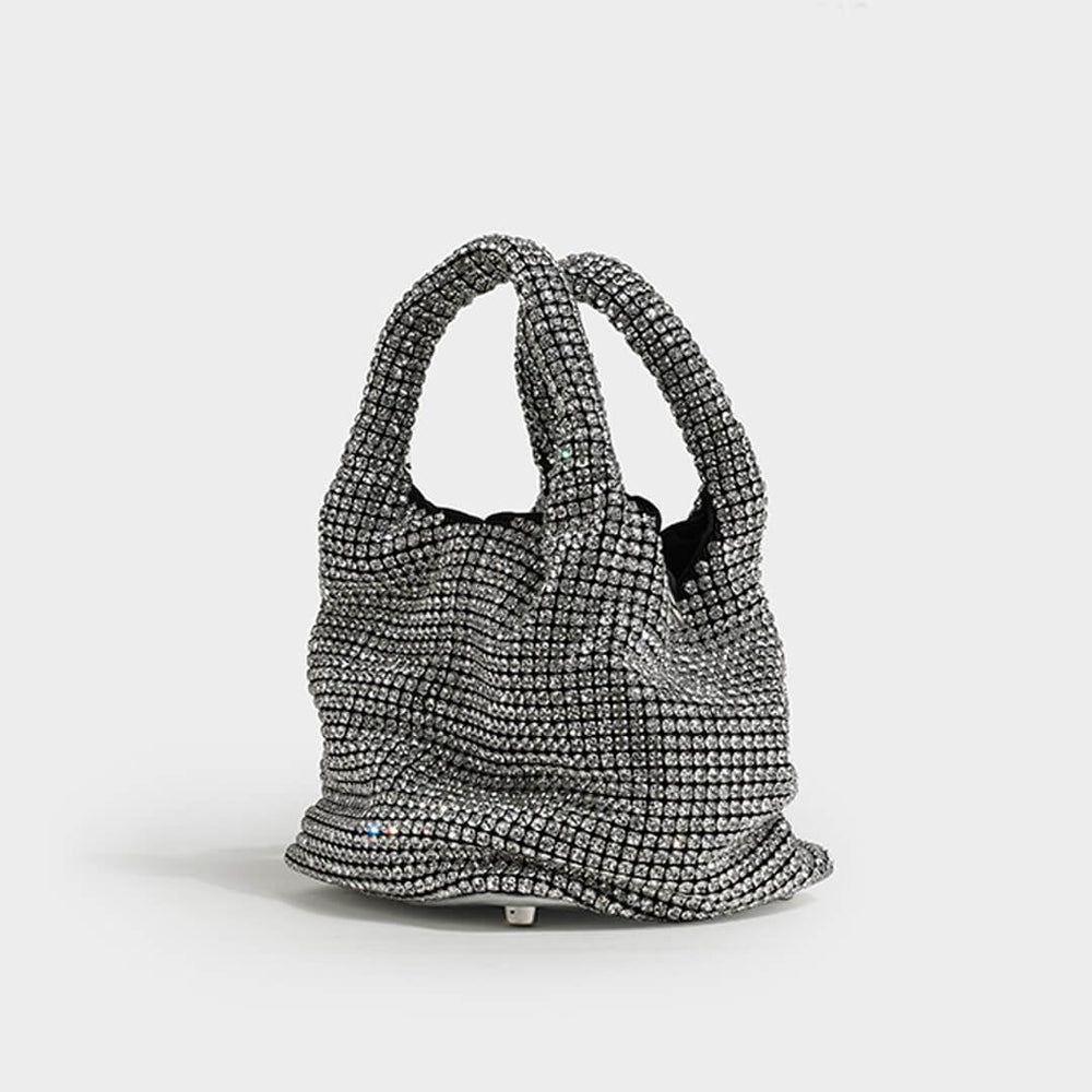 Diamond Flirt Rhinestone Sparkle Bucket Bag