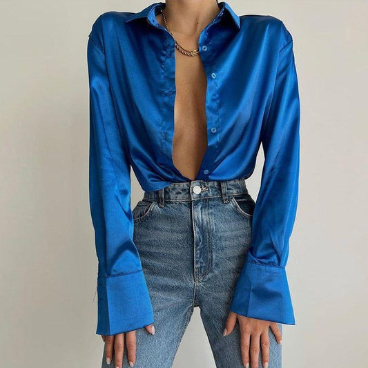 Madamoiselle Satin Blouse