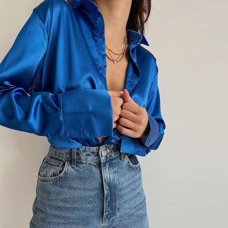 Madamoiselle Satin Blouse