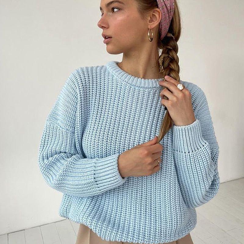 Sunset Trip Thickened Oversized Knitted Sweater