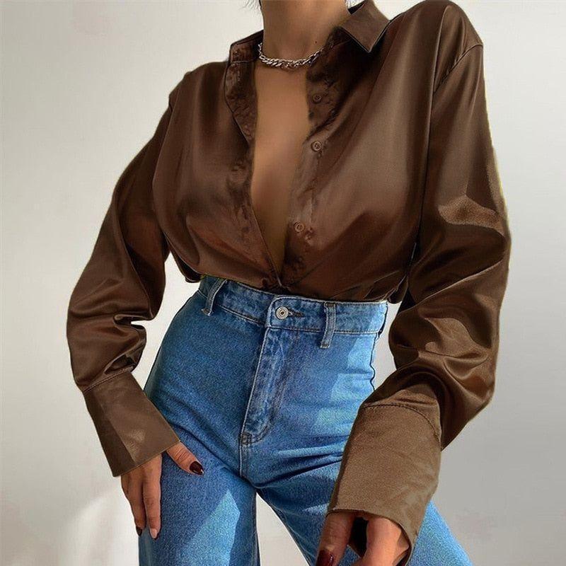 Madamoiselle Satin Blouse