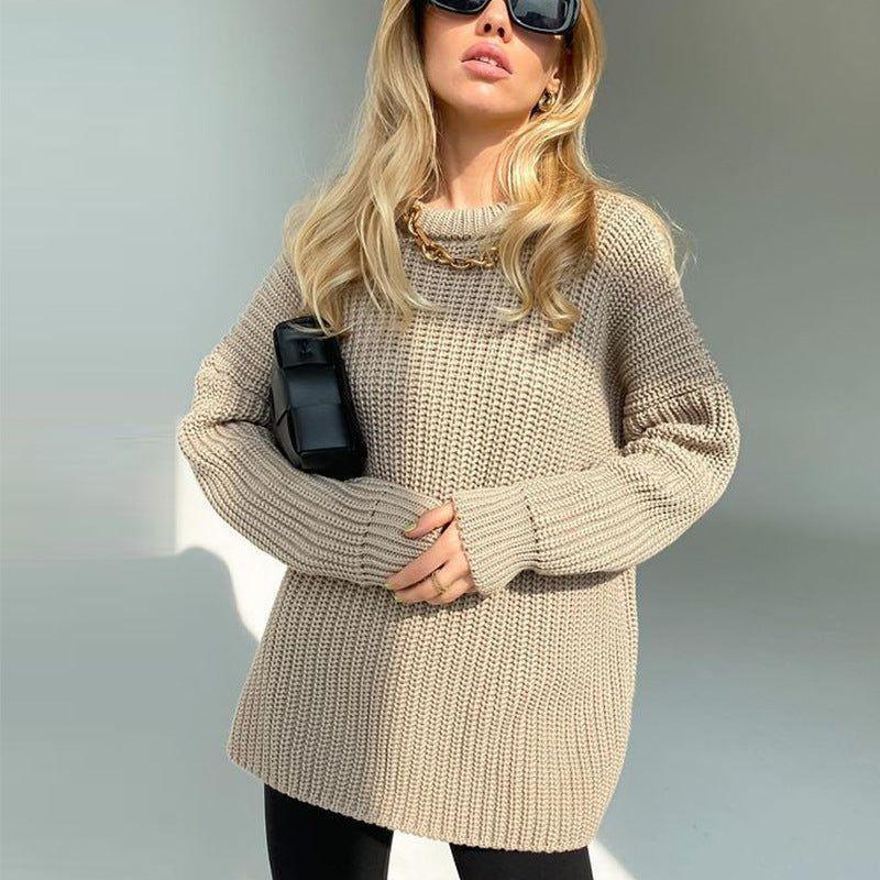 Sunset Trip Thickened Oversized Knitted Sweater