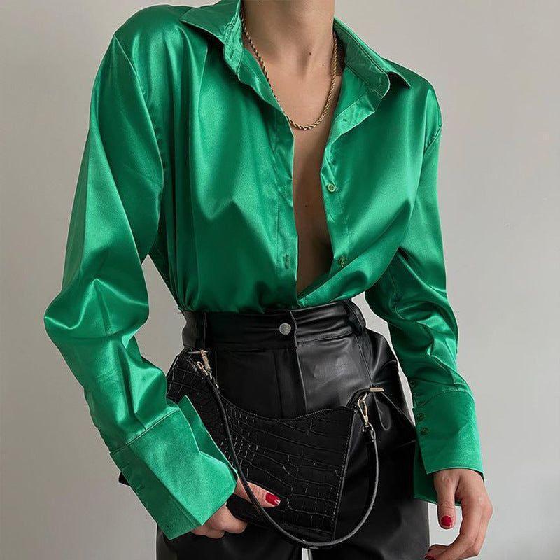 Madamoiselle Satin Blouse