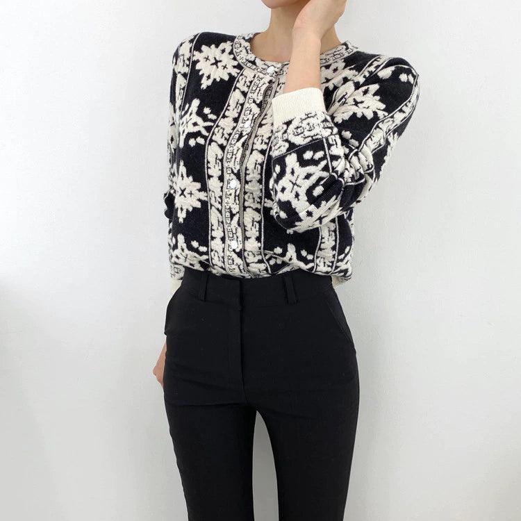 Elsa Elegant Floral Embroidery Cardigan