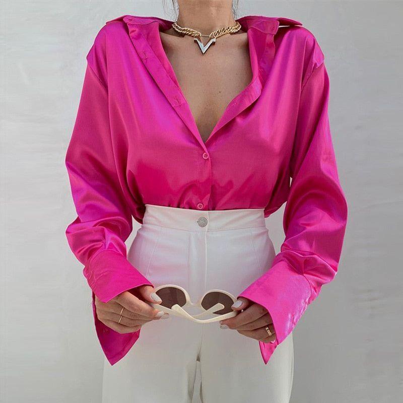 Madamoiselle Satin Blouse