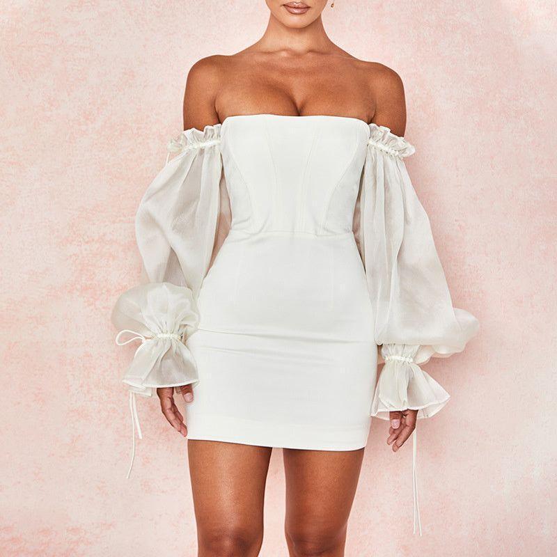 Delia Off Shoulder Puff Sleeve Mini Dress