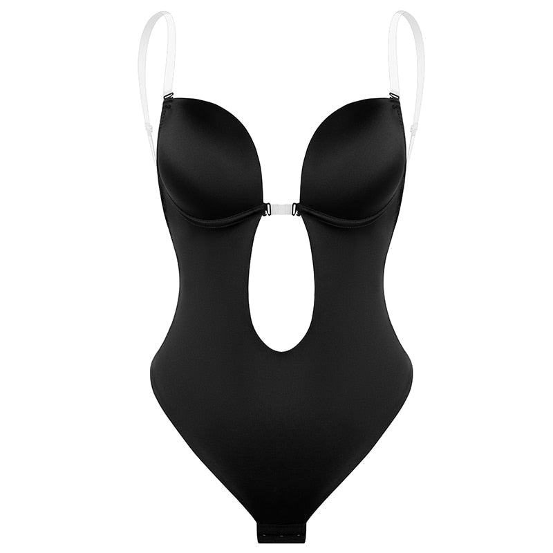 Invisible Backless & Strapless Deep Plunge Bodysuit & Bra