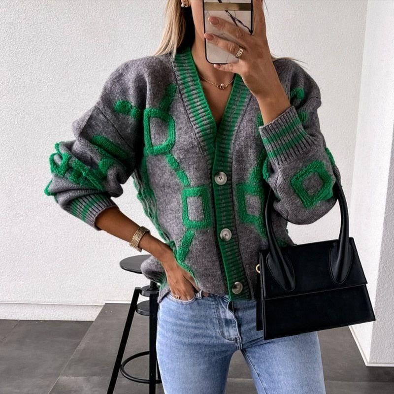 Girlfriend V-Neck Casual Cardigan