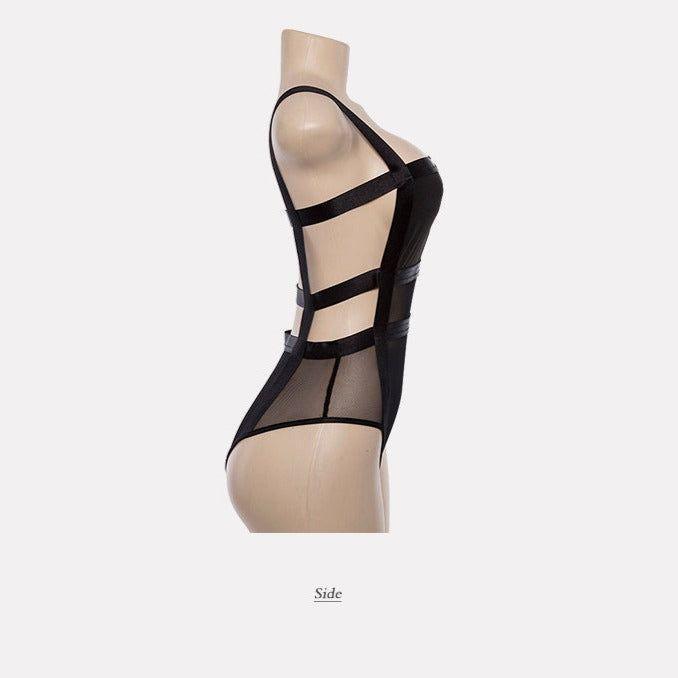 Bad Gal Wide Strap Mesh Bodysuit