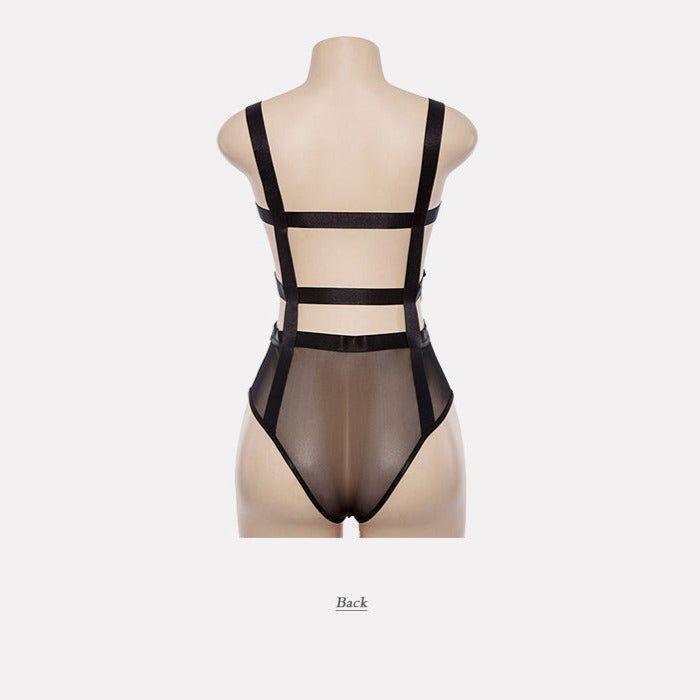 Bad Gal Wide Strap Mesh Bodysuit