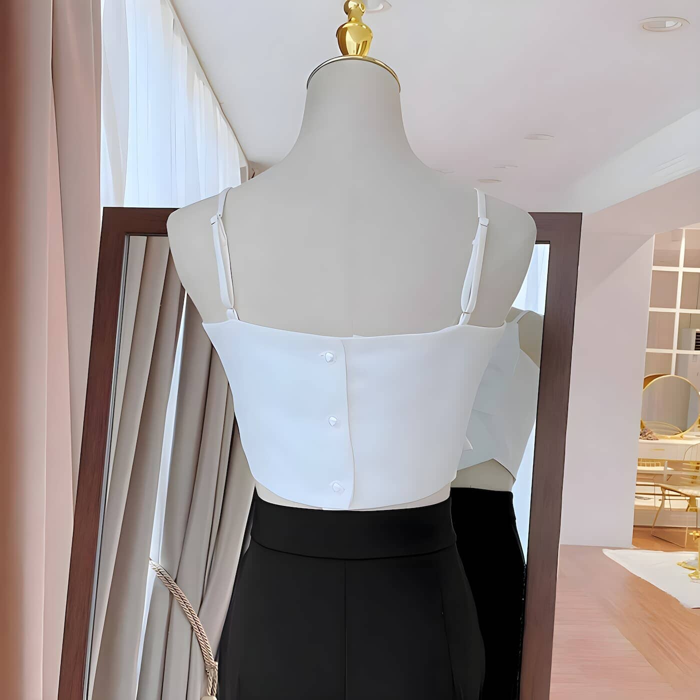 The Aveline Sleeveless Crop Top Blouse