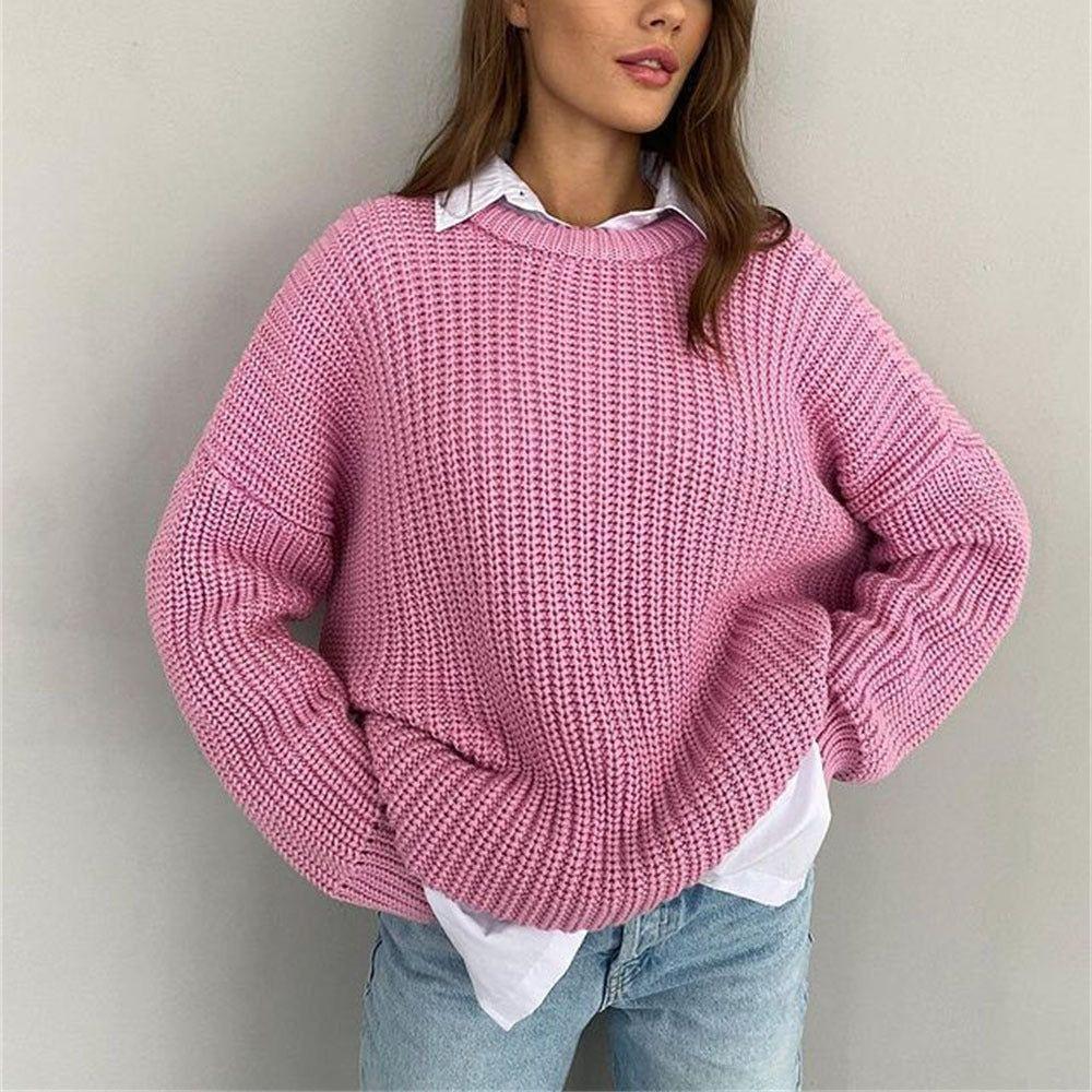 Sunset Trip Thickened Oversized Knitted Sweater