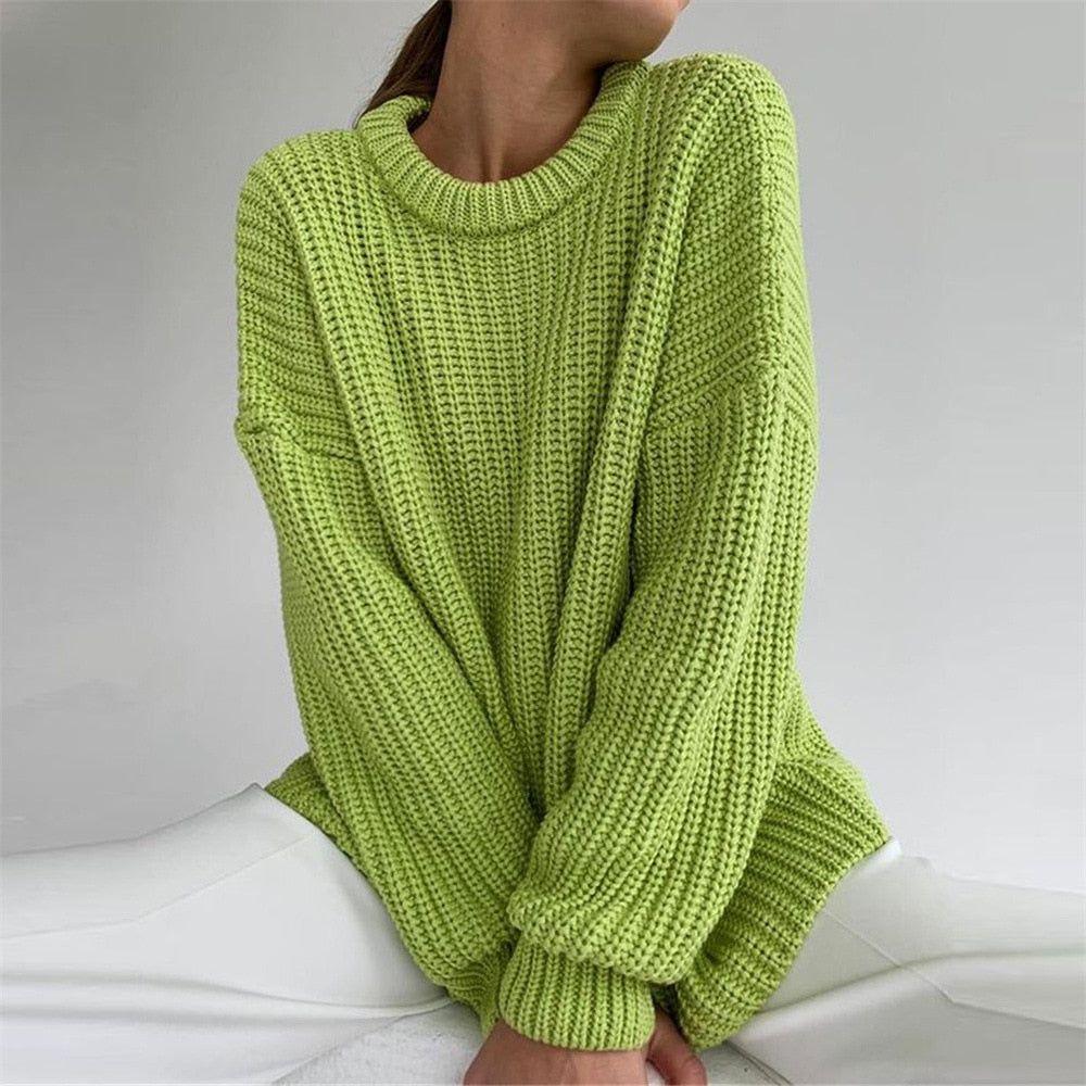 Sunset Trip Thickened Oversized Knitted Sweater