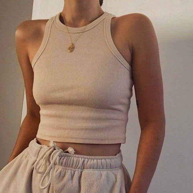 Avery Cotton Ribbed Crop Top