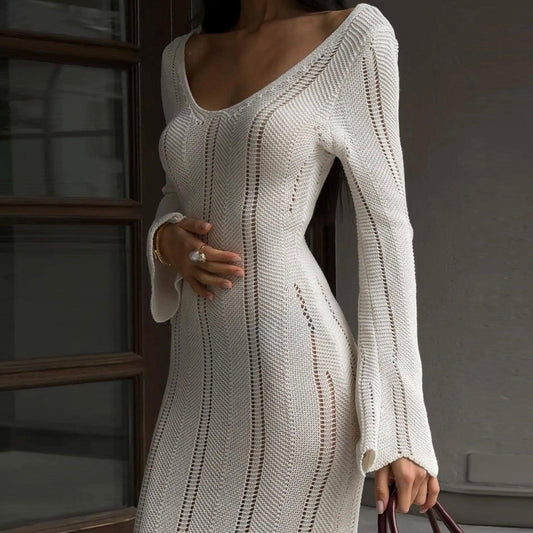 Juno Knitted Long Sleeved Maxi Dress