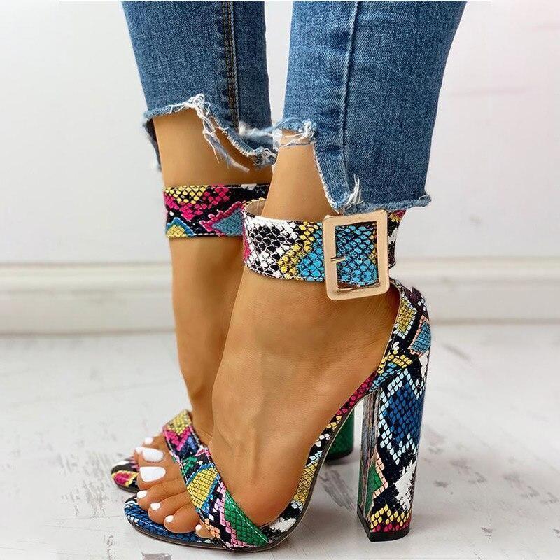 Obsessed Ankle Buckled Chunky Heels