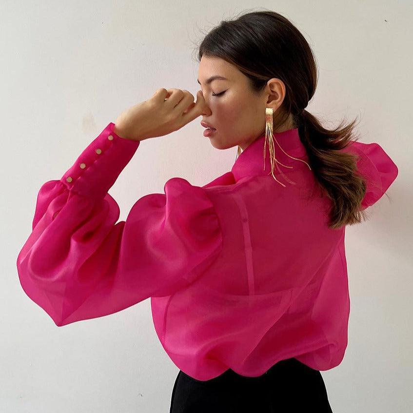 Love Potion Organza Long Sleeve Blouse