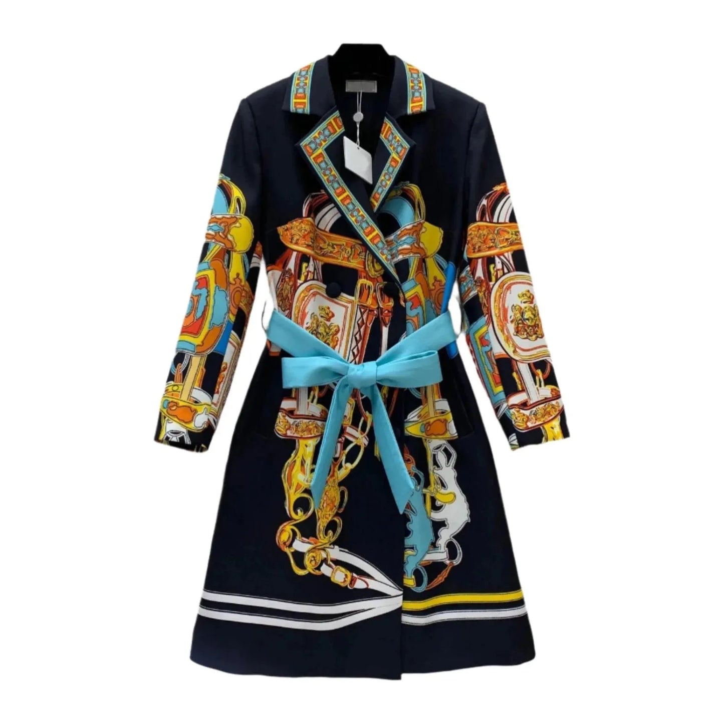 The Alcina Long Sleeve Printed Trench Coat