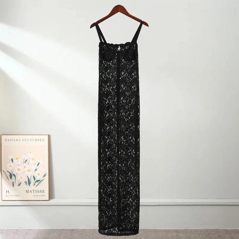 Oh My Lace Sheer Maxi Dress