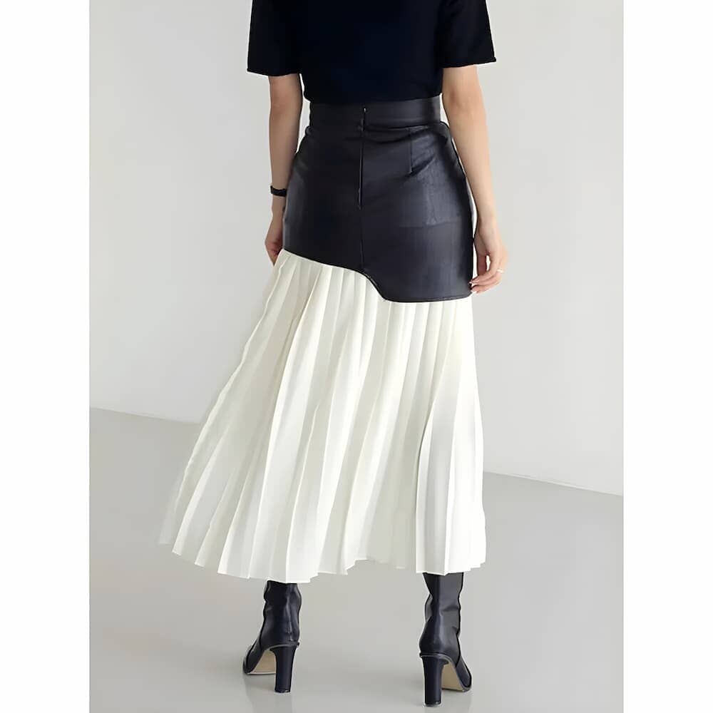 The Adaline High-Waisted Patchwork Skirt - Multiple Colors