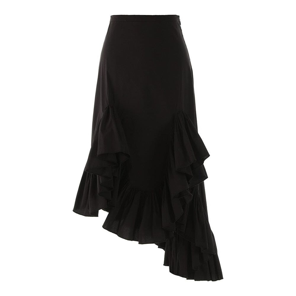 The Blanche High Waist Asymmetrical Skirt - Multiple Colors