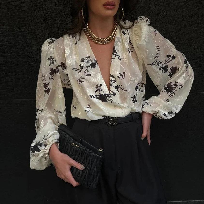 Let It Be Sheer Floral Print Blouse