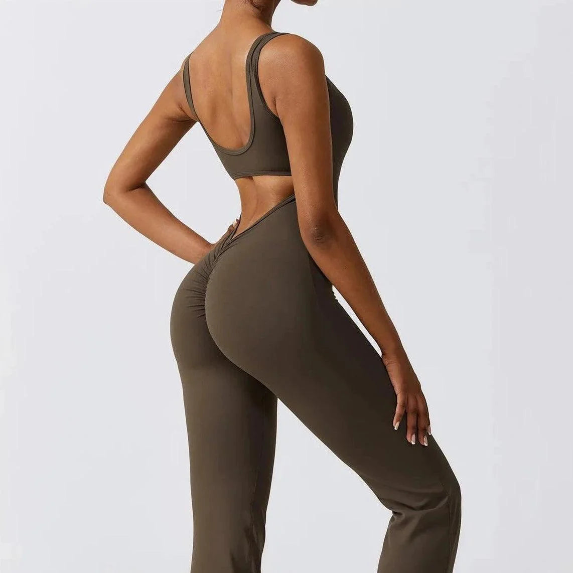 Make It Sexy Flare Scrunch Jumpsuit