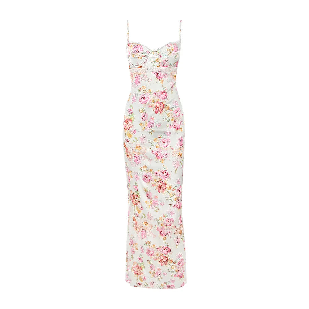 Agness Floral Maxi Bodycon Dress