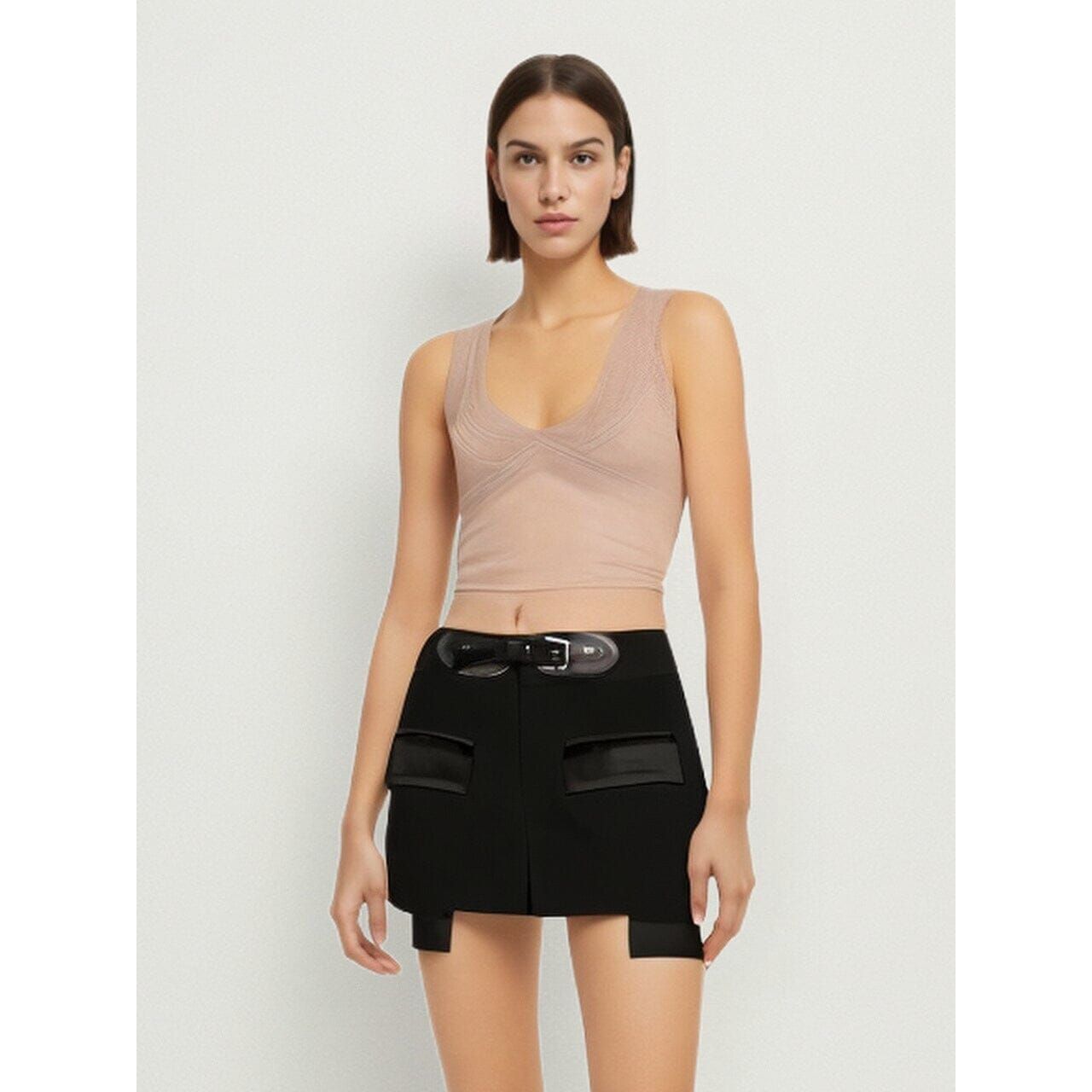 The Winifred High Waist Belted Mini Skirt