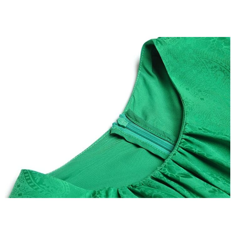 The Emerald Ruched Long Sleeve Dress