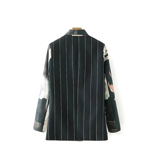 The Vivian Long Sleeve Printed Blazer