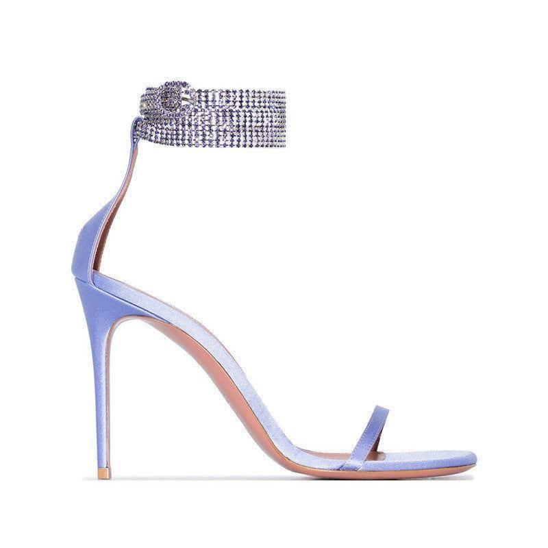 Gossip Girls Crystal-Embellished Ankle Strap Sandals