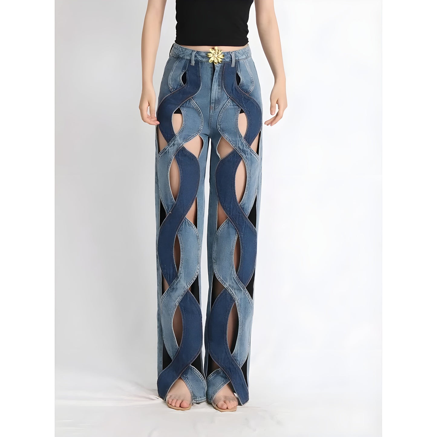 The Rowan High-Waisted Patchwork Pants