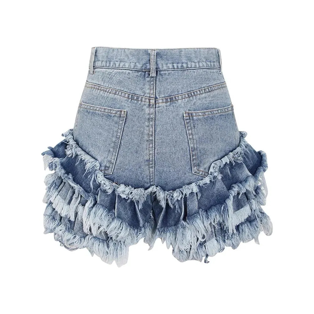 The Parade High Waist Denim Shorts