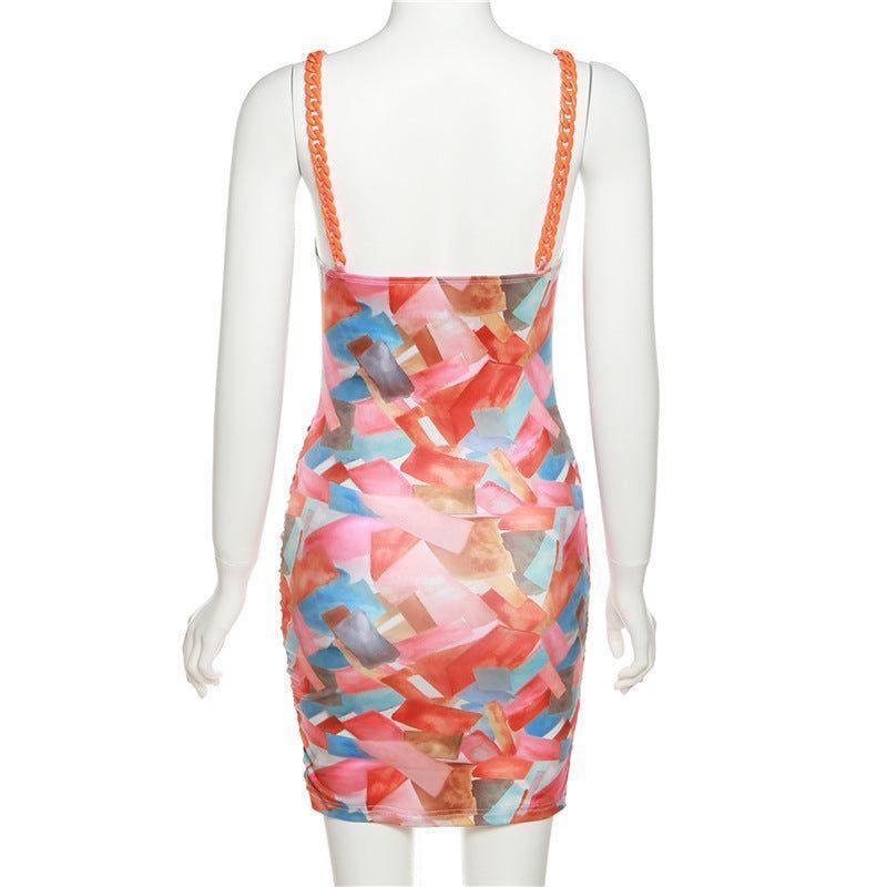 Hot Springs Ruched Summer Mini Dress