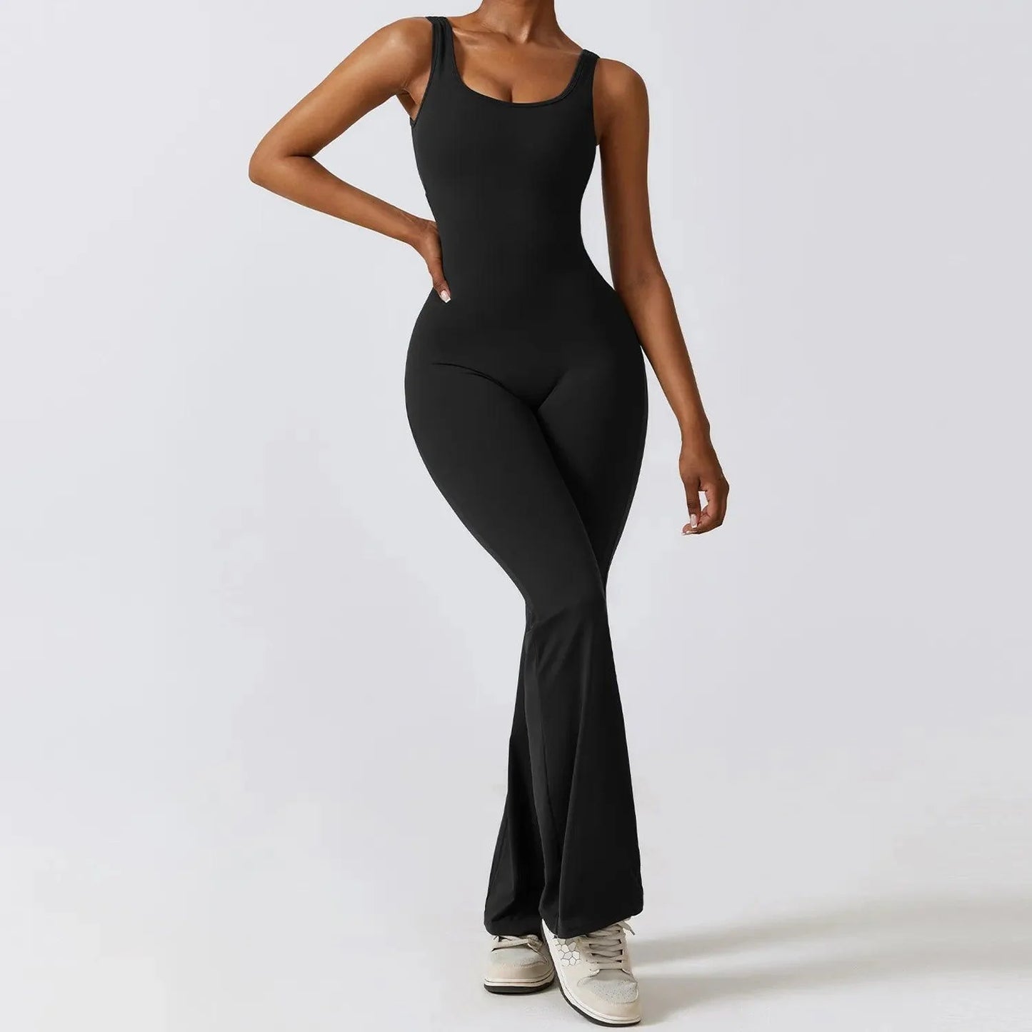 Make It Sexy Flare Scrunch Jumpsuit