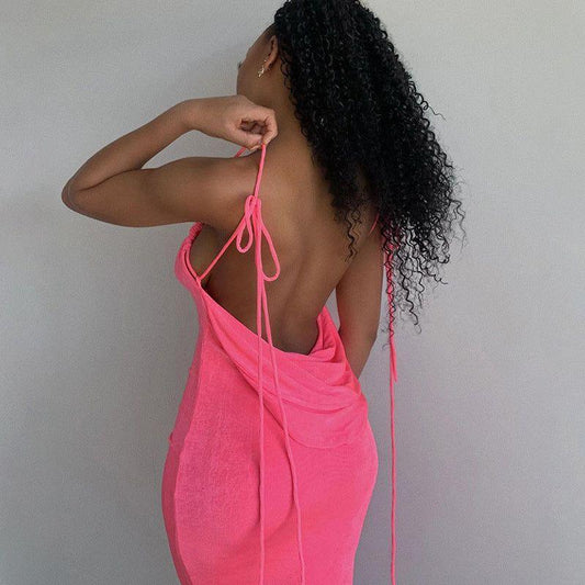 Silvana Draped Back Maxi Dress