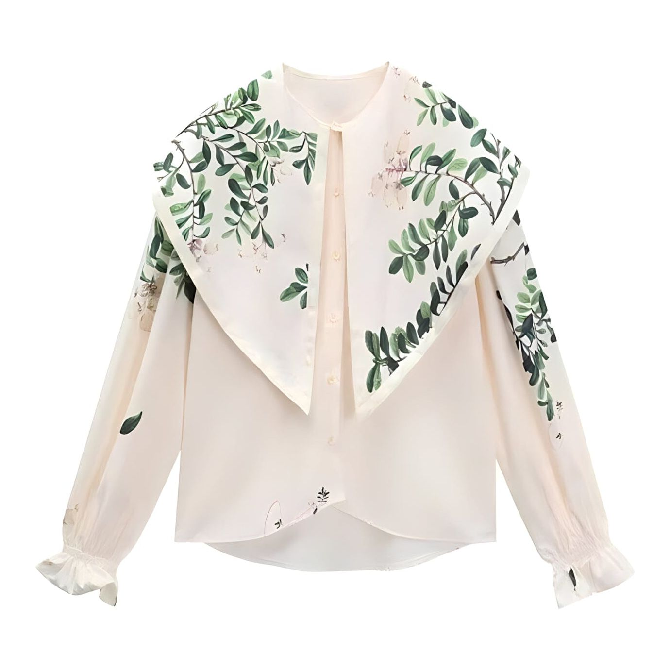 The Vine Long-Sleeve Chiffon Blouse