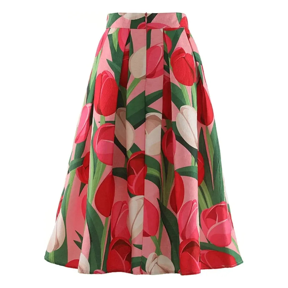 The Petals High Waist Pleated Skirt