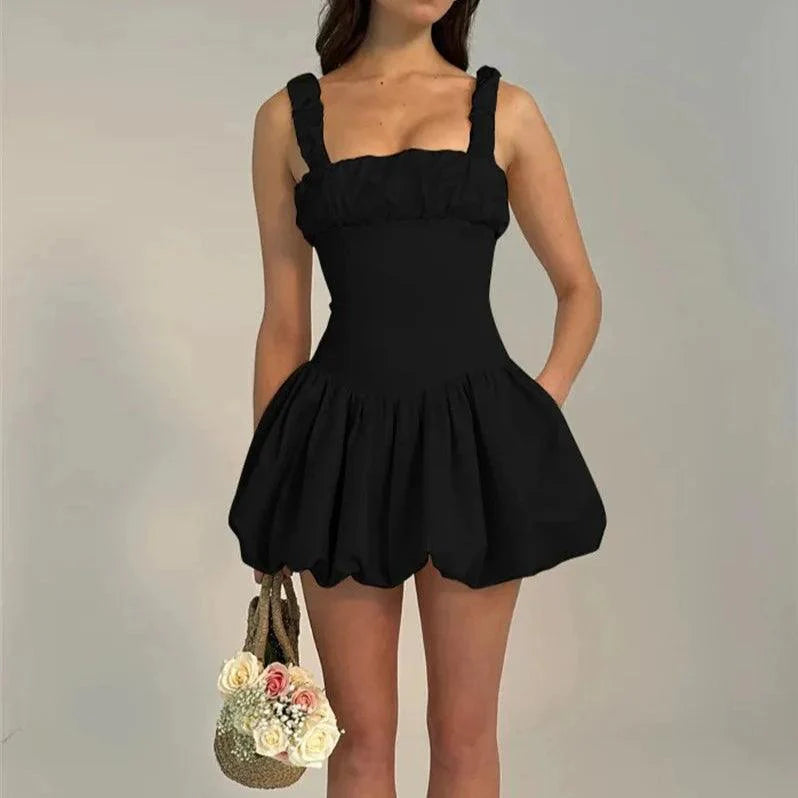 His Prettiest Problem Satin Bubble Hem Mini Dress