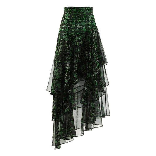 The Karis High-Waisted Asymmetrical Skirt - Multiple Colors