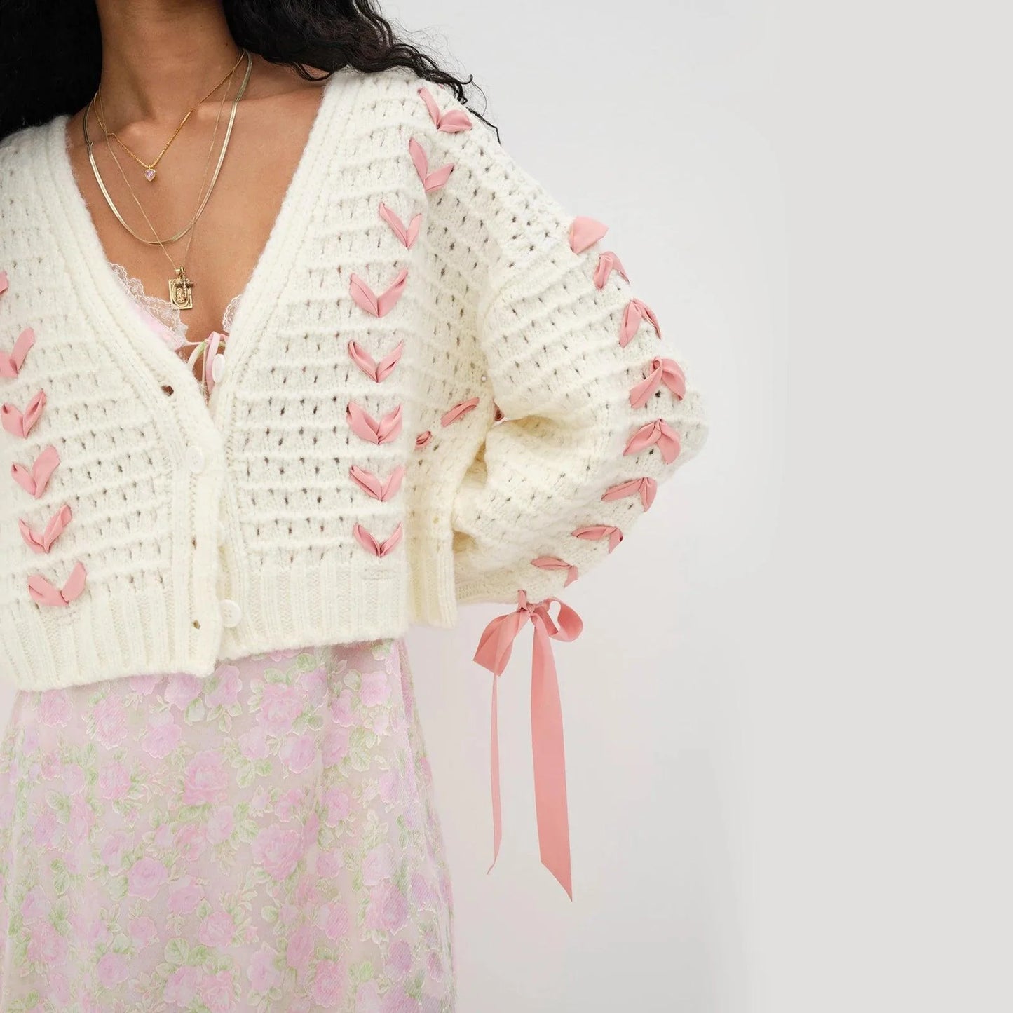 Sweetest Secret Knitted Cropped Cardigan